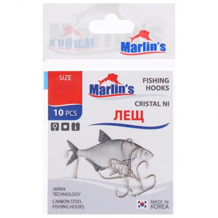 Крючок Marlin&#039;s Лещ Cristal NI №10 10шт M11231NI-10