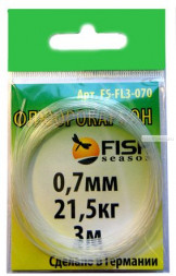 Поводковый материал FISH SEASON 0.50мм 14.3кг 3м флюорокарбон FS-FL3-050