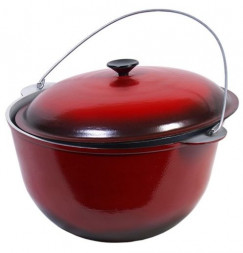 Казан 8л с крышкой эмаль д.280