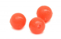 Бусина фидерная Namazu Soft Beads, PVC, овальная, d-5,5 мм, L-7,2 мм, цв. фц. оранж. 20 шт./1000/