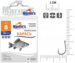 Крючок Marlin's Карась Tanago BLN №8 10шт M0101BLN-008