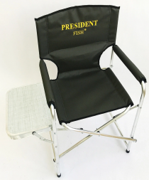 Кресло директорское President Fish Vip складное алюминий со столиком зелен. арт.6305 010