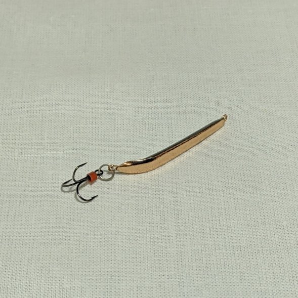 Блесна зимняя ПИРС Гвоздик 1.6г медь тройник
