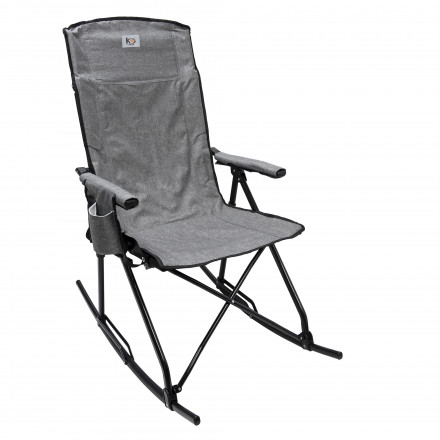 Кресло складное кемпинговое KYODA качалка р.56*47*55/113 см, цвет серый