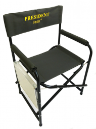 Кресло директорское President Fish складное сталь со столиком зелен. арт.6108 010