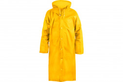 Плащ-дождевик Komfi ЭВА, 75х120 см., на кнопках, с капюшоном, желтый, р-р 52-54
