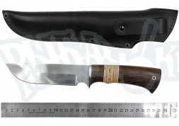 Нож Окский Орел ст.65х13 рукоять венге, береста, дюраль, фибра. 5948